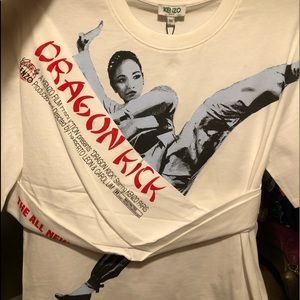 Kenzo Dragon Kick T-shirt, Size M, White
